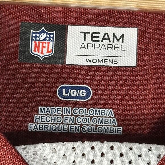 Washington Redskins NFL Team Apparel Burgundy Gold Womens Jersey size L Large - Picture 6 of 9